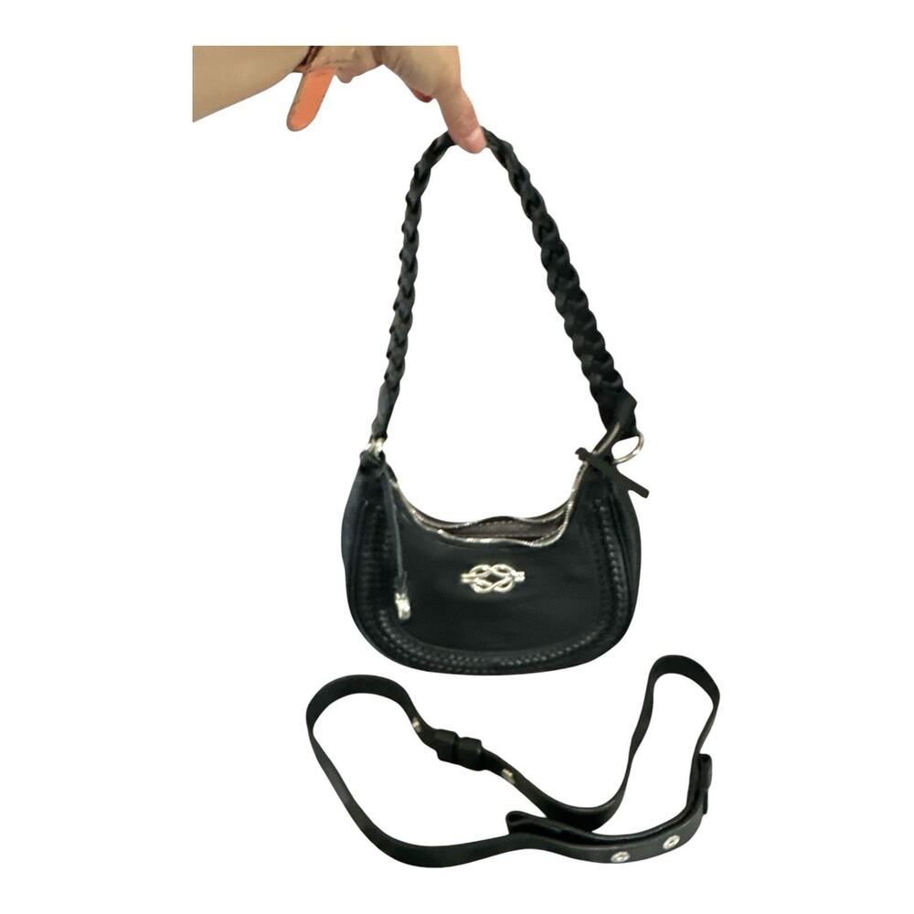 Brighton Black Leather Finn Convertible Shoulderbag Interlok Harmony Hobo (EUC) - Picture 8 of 12